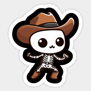 Cowboy  Skeleton Sticker